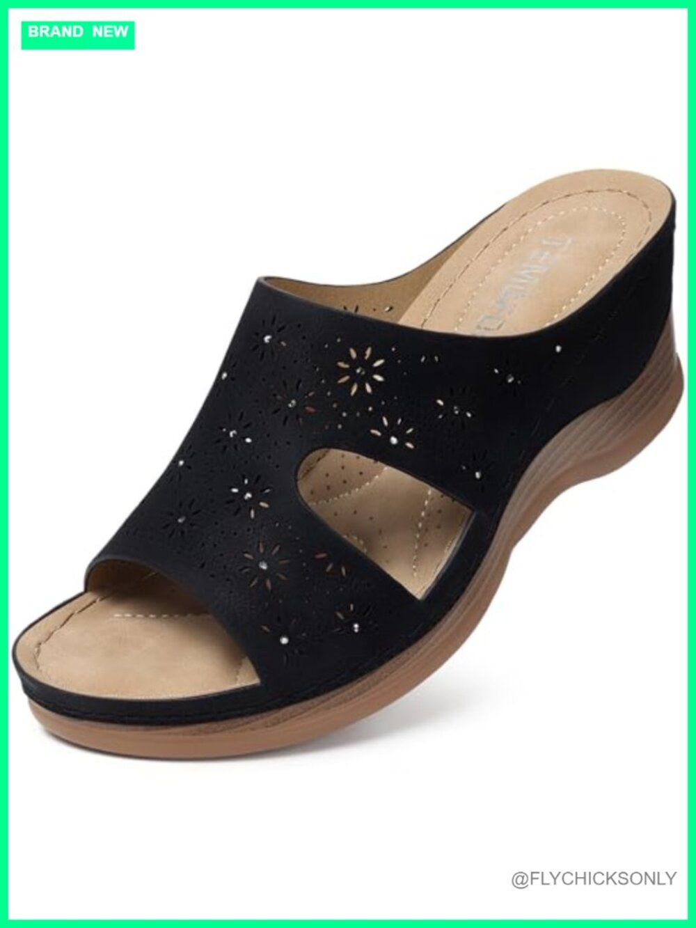 TEMOFON Wedge Sandals for Women Comfortable Lightweight Slip On Summer Shoes